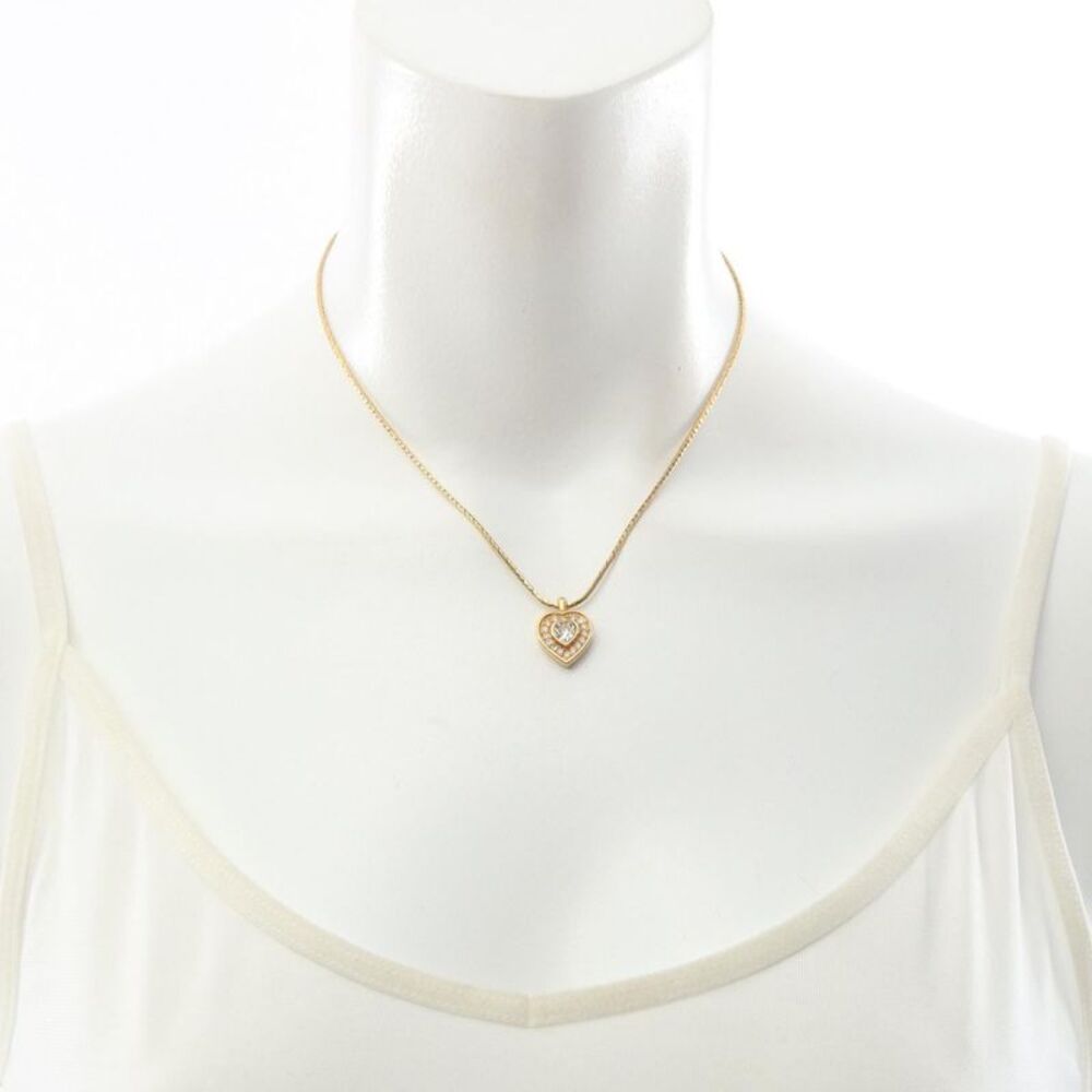 Dior Heart Stone Rhinestone Necklace - Picture 2 of 6